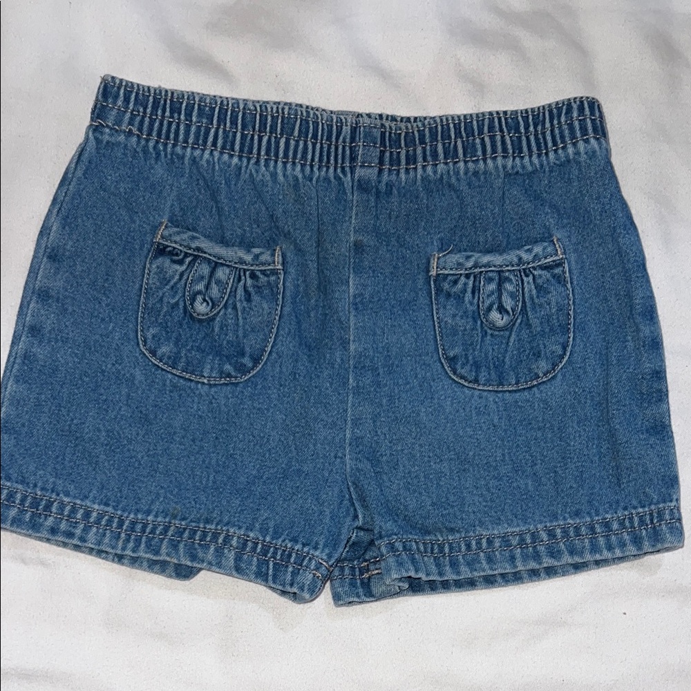 Vintage Faded Glory Blue Denim Shorts for Baby Girl ( Pockets on Front )